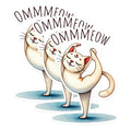 (3 Pack) Yoga Cat Decals - Funny Cat Meme - Cute Animal Laptop Decal - 3 Inches On Longest Side - Easy Peel & Apply - Made in USA - 3MCS1303