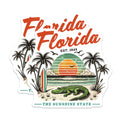 (2 Pack) Florida Alligator Magnets - Sunshine State Decor - Beach Scene Magnet - 5" On Longest Side - Premium Magnet - for Cars, Refrigerators, Toolboxes, Lockers - Made in USA - MAG17632