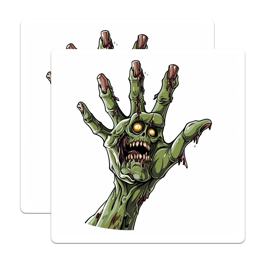(2 Pack) Zombie Hand Horror Magnets - Spooky Halloween Decor - Macabre Refrigerator Art for Fans - 5 Inches On Longest Side - Thick Durable Magnet - Made in USA - MAG36389