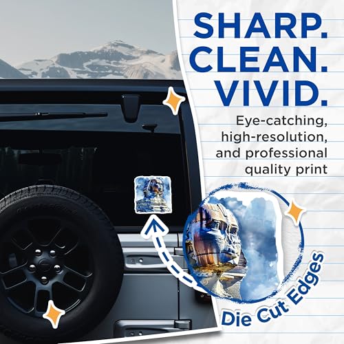 (2 Pack) Sphinx Art Stickers - Historical Landmark Stickers - Unique Travel Stickers - 5" On Longest Side - Sticks to Smooth Flat Surfaces - Made in USA - BMCS5193