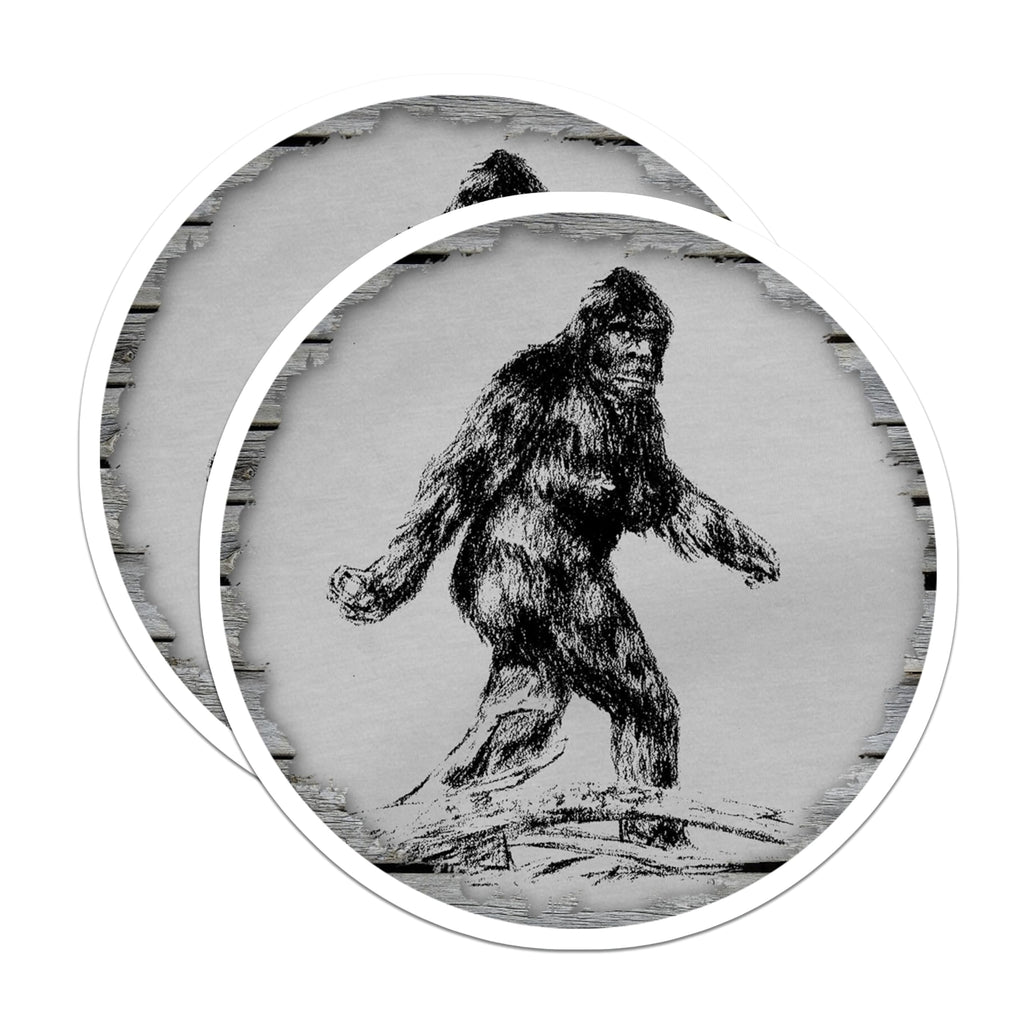 (2 Pack) Bigfoot Magnets - Sasquatch Cryptozoology Decor - Paranormal Fan - Wilderness Camper - 5 Inches On Longest Side - Thick Durable Magnet - Made in USA - MAG26493