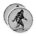 (2 Pack) Bigfoot Magnets - Sasquatch Cryptozoology Decor - Paranormal Fan - Wilderness Camper - 5 Inches On Longest Side - Thick Durable Magnet - Made in USA - MAG26493