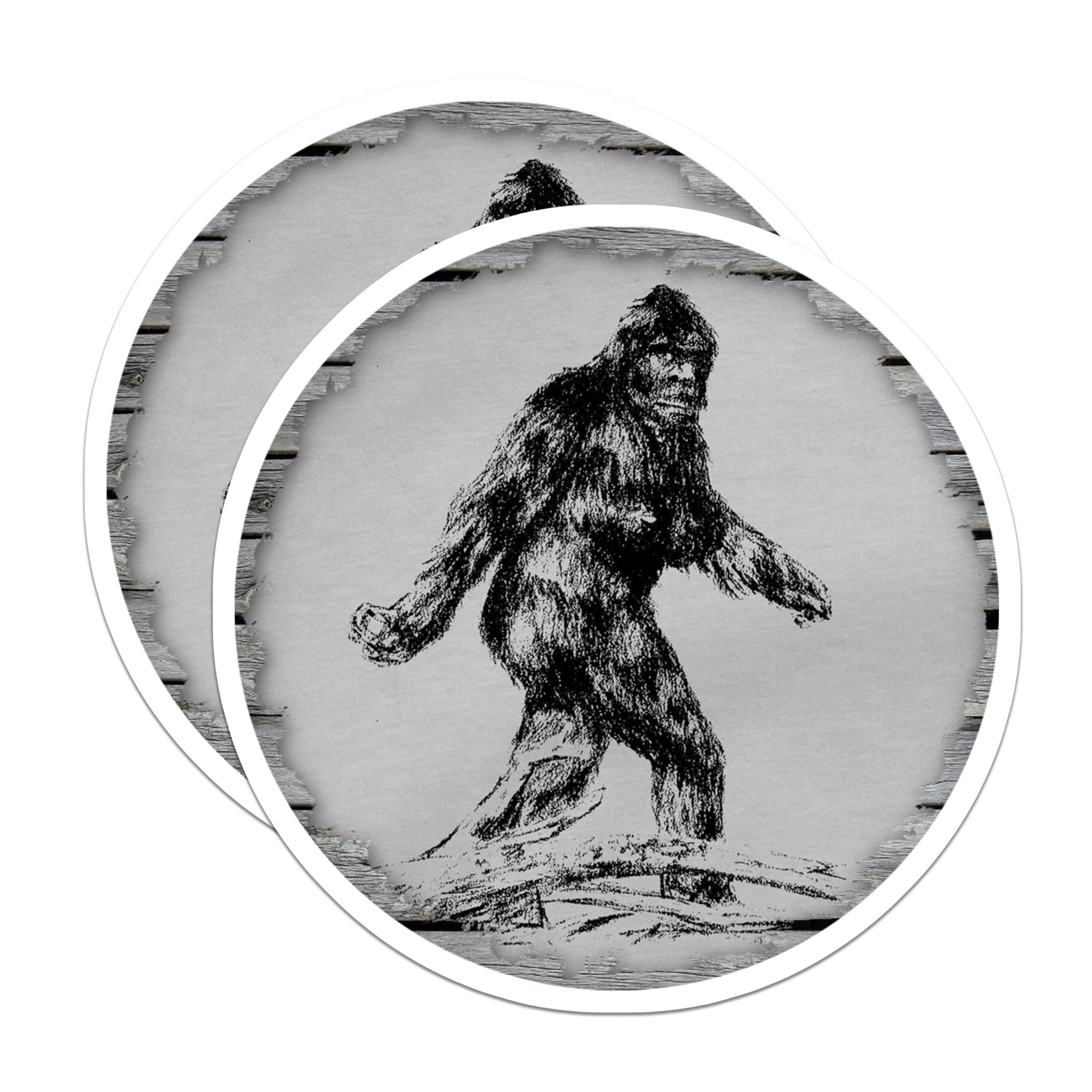 (2 Pack) Bigfoot Magnets - Sasquatch Cryptozoology Decor - Paranormal Fan - Wilderness Camper - 5 Inches On Longest Side - Thick Durable Magnet - Made in USA - MAG26493
