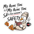 (2 Pack) Alone Time Magnets - Funny Introvert Quote - Self Care Humor Fridge Decor - 5 Inches On Longest Side - Thick Durable Magnet - Made in USA - MAG36880