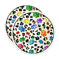(2 Pack) Autism Acceptance Magnets - Vibrant Puzzle Decor - Leopard Print Refrigerator Art - 5 Inches On Longest Side - Thick Durable Magnet - Made in USA - MAG29420