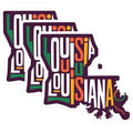 (3 Pack) Louisiana Decals - Colorful State Decal - Laptop Decals - 3 Inches On Longest Side - Easy Peel & Apply - Made in USA - 3MCS2679