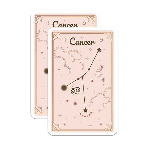 (2 Pack) Zodiac Sign Decor Magnet - Astrology Art - 5" On Longest Side - Sticks to Smooth Flat Surfaces - Made in USA - MAG9613