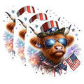 (3 Pack) Patriotic Cow Decals - American Flag - Independence Day Decal- 3 Inches On Longest Side - Easy Peel & Apply - Made in USA - 3MCS5096
