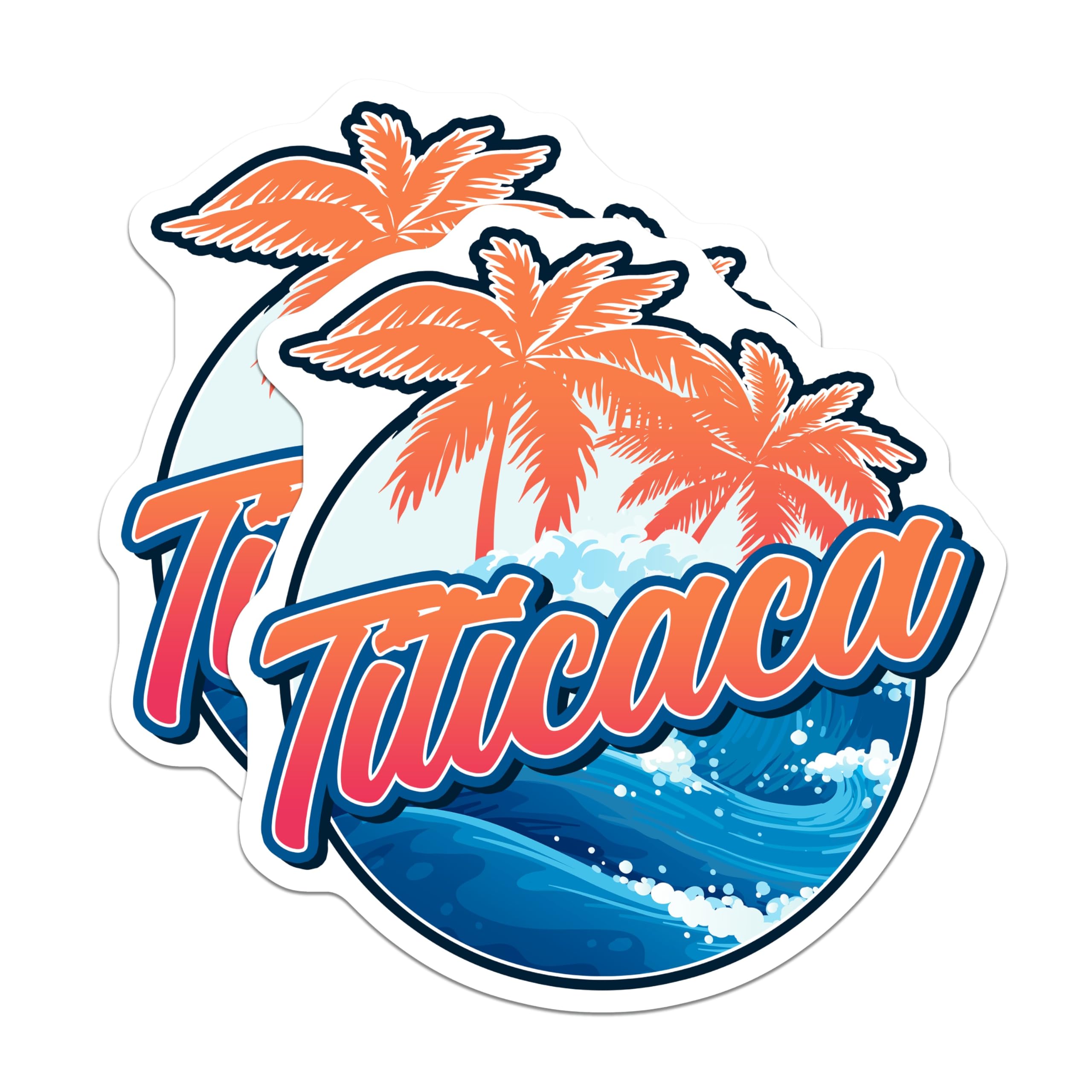 (2 Pack) Titicaca Magnets - Lake Titicaca Decor - Travel Souvenir Decoration - 5" On Longest Side - Premium Magnet - for Cars, Refrigerators, Toolboxes, Lockers - Made in USA - MAG18558