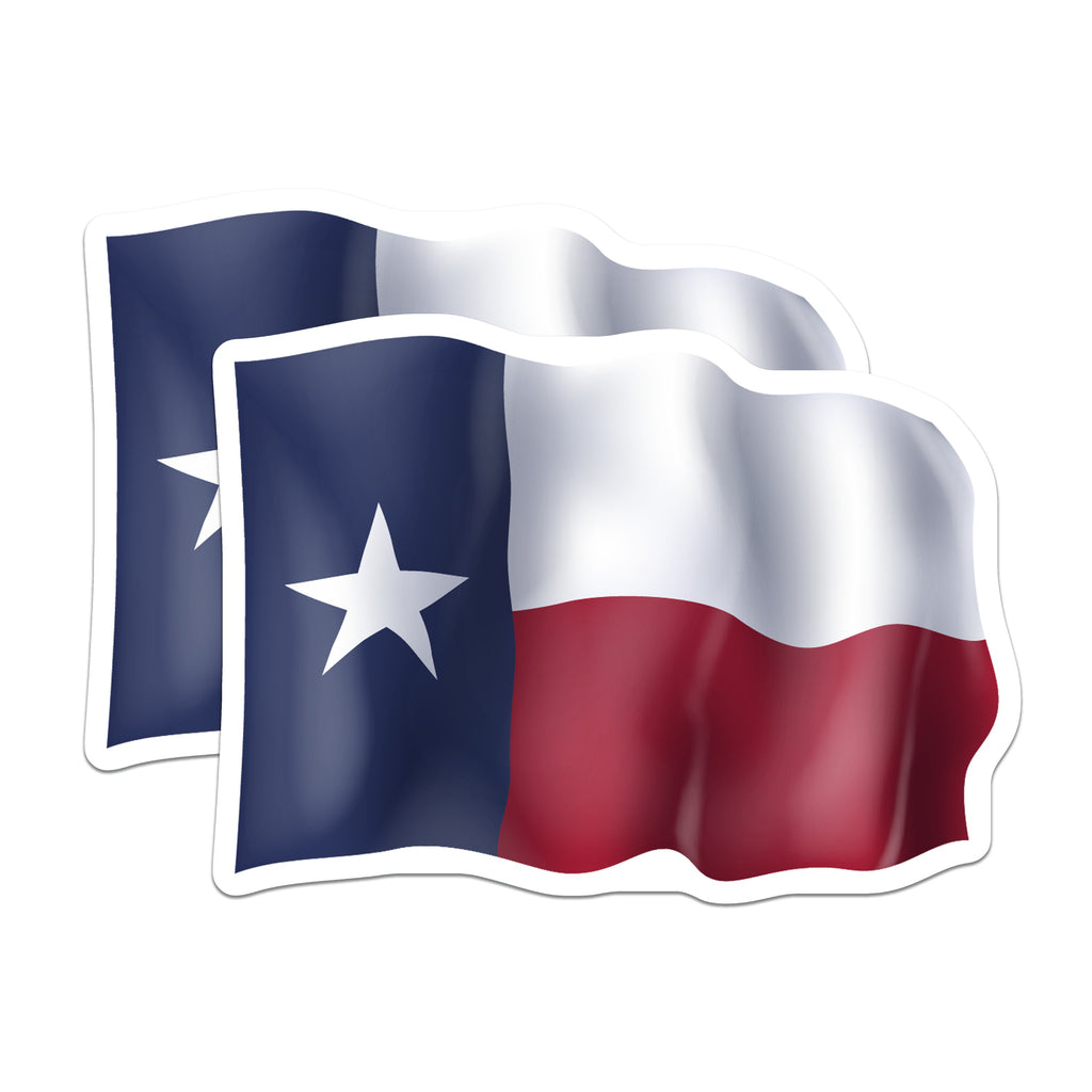 (2 Pack) Texas Flag Magnets - Lone Star State - State Pride Decor - Texas Souvenir - American Patriotism - 5 Inches On Longest Side - Thick Durable Magnet - Made in USA - MAG36538