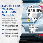 (2 Pack) Best Grandpa by Par Magnets - Golf Enthusiast Magnet - Grandpa Appreciation - 5" On Longest Side - for Cars, Fridges, Toolboxes - Made in USA - MAG4390