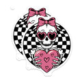 (2 Pack) Skeleton Heart Magnets - Skull Heart Magnets - Love Skulls Magnets - 5" On Longest Side - for Cars, Refrigerators, Toolboxes, Lockers - Made in USA BMCS3463