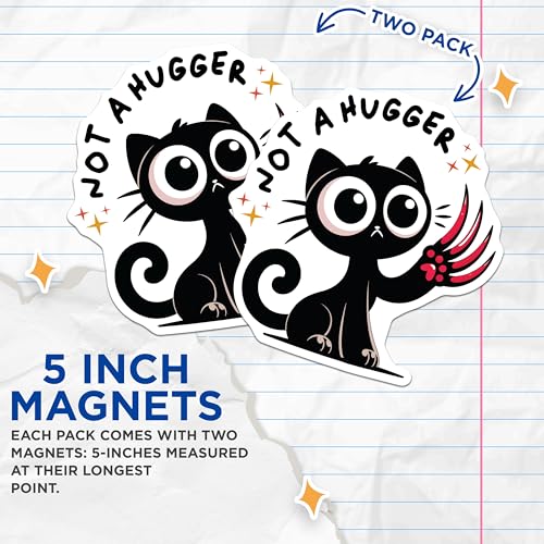 (2 Pack) Cat Claw Magnets - 5" On Longest Side - for Cars, Fridges, Toolboxes - Made in USA - MAG7344