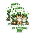 (2 Pack) Happy St. Catricks Day Magnets - Cat Lovers Decoration - Festive St. Patrick's Day DÃƒÂ©cor - 5" On Longest Side - for Cars, Fridges, Toolboxes - Made in USA - MAG8108