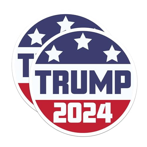 (2 Pack) Trump 2024 Magnets - Trump for President 2024-2024 Election - 5" On Longest Side - Premium Magnet - for Cars, Refrigerators, Toolboxes, Lockers- Made in USA - MAG0789