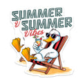 (2 Pack) Summer Vibes Duck Magnets - Beach Vacation Decor - Summer Refrigerator Magnets - 5" On Longest Side - Premium Magnet - for Cars, Refrigerators, Toolboxes, Lockers - Made in USA - MAG15817