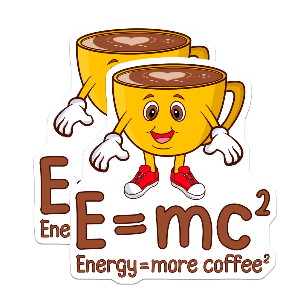 (2 Pack) Coffee Equation Magnets - Funny Math Magnet - Coffee Lover Home Decor - 5" On Longest Side - Premium Magnet - for Cars, Refrigerators, Toolboxes, Lockers - Made in USA - MAG18038