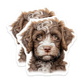 (2 Pack) Brown Doodle Puppy Magnets - Adorable Dog Art Decor - Animal Lover Home Accessories - 5 Inches On Longest Side - Thick Durable Magnet - Made in USA - MAG24126