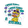 (2 Pack) Eye Roll Duck Stickers - Sassy Drama Queen Decal - Funny Cartoon Expression - 5" On Longest Side - Sticks to Smooth Flat Surfaces - Made in USA - BMCS20852