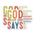 (2 Pack) PAPY Bible Verse Magnets - Christian Grandfather Affirmation - Inspirational Papa Refrigerator Art - 5 Inches On Longest Side - Thick Durable Magnet - Made in USA - MAG26654