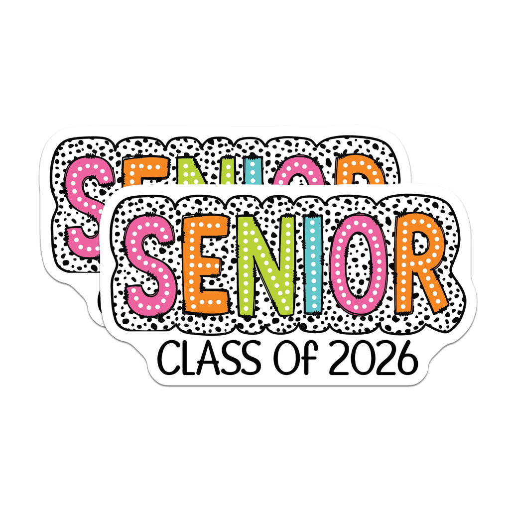 (2 Pack) Senior 2026 Magnets - Graduation Class - Refrigerator Home Decor - 5" On Longest Side - Sticks to Smooth Flat Surfaces - Made in USA - MAG10399