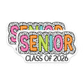 (2 Pack) Senior 2026 Magnets - Graduation Class - Refrigerator Home Decor - 5" On Longest Side - Sticks to Smooth Flat Surfaces - Made in USA - MAG10399