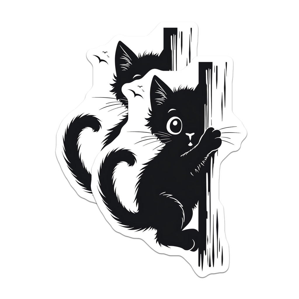 (2 Pack) Black Cat Magnets - Whimsical Kitten - Refrigerator Magnets - 5" On Longest Side - Premium Magnet - for Cars, Refrigerators, Toolboxes, Lockers - Made in USA - MAG15399
