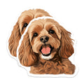 (2 Pack) Cockapoo Dog Magnets - Cavapoo Mom Item - Pet Lover Refrigerator Decor - 5 Inches On Longest Side - Thick Durable Magnet - Made in USA - MAG27600