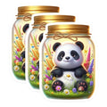 (3 Pack) Panda Decals - Cute Animal Stickers - Laptop Art Decorations - 3 Inches On Longest Side - Easy Peel & Apply - Made in USA - 3MCS8150