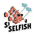 (2 Pack) Funny Fish Pun Magnets - Selfie Magnet - Cute Refrigerator Decor - Clownfish with Selfie Magnet - 5" On Longest Side - for Cars, Fridges, Toolboxes - Made in USA - MAG5597