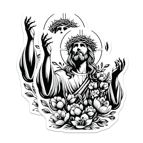 (2 Pack) Christian Icon Magnets - Jesus Christ Illustration - Religious Home DÃƒÂ©cor - Faith Magnets for Fridge - 5" On Longest Side - for Cars, Fridges, Toolboxes - Made in USA - MAG7324