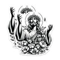(2 Pack) Christian Icon Magnets - Jesus Christ Illustration - Religious Home DÃƒÂ©cor - Faith Magnets for Fridge - 5" On Longest Side - for Cars, Fridges, Toolboxes - Made in USA - MAG7324