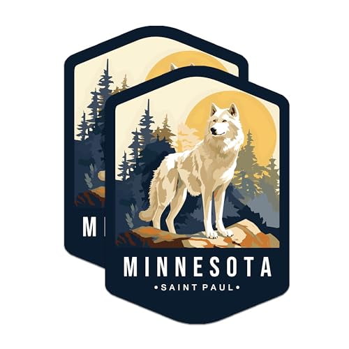 (2 Pack) Minnesota State and Capitol Magnets - MN State Magnet - Choose from 50 States - 5" On Longest Side - Premium Magnet - for Cars, Refrigerators, Toolboxes, Lockers - Made in USA - MAG1479