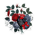 (2 Pack) Anatomical Heart Roses Magnets - Dark Academia Decor - Victorian Goth Art - 5 Inches On Longest Side - Thick Durable Magnet - Made in USA - MAG38542