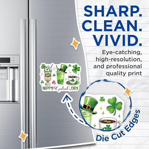 (2 Pack) St. Patrick's Day Magnets Magnets - Holiday Decor - Festive Celebration - 5" On Longest Side - Made in USA - Sticks to Refrigerators & Metal Surfaces - MAG8398