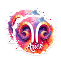 (2 Pack) Aries Sign Magnets - Zodiac Decorations - Astrology-Themed Home Decor - 5" On Longest Side - for Cars, Fridges, Toolboxes - Made in USA - MAG7174