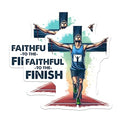 (2 Pack) Inspirational Runner Magnet - Motivational Decor - 5" On Longest Side - Sticks to Smooth Flat Surfaces - Made in USA - MAG9640