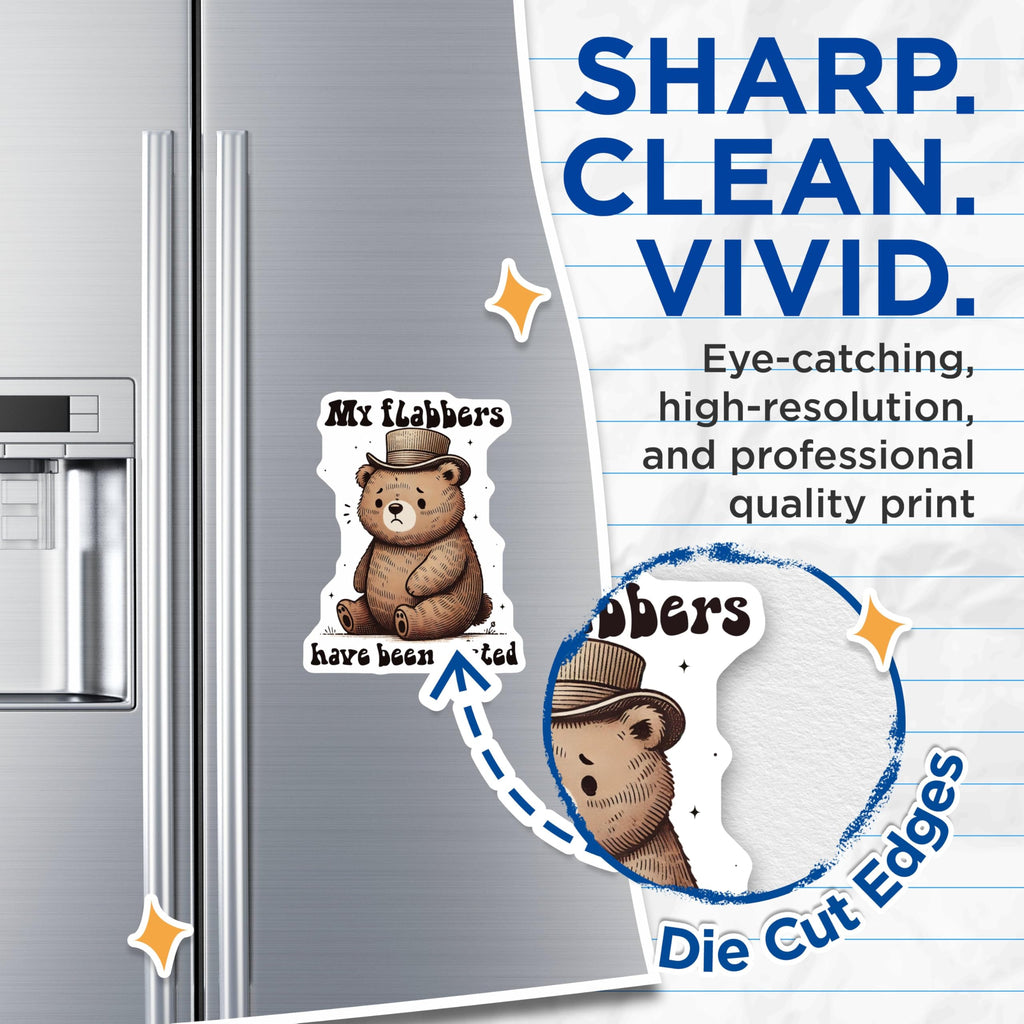 (2 Pack) Funny Bear Magnets - Adorable Fridge - Quirky Bear Kitchen Magnets - Cute Bear Magnet - 5" On Longest Side - for Cars, Fridges, Toolboxes - Made in USA - MAG3627
