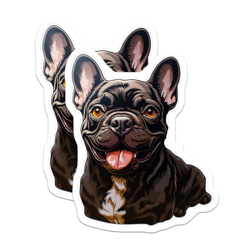 (2 Pack) French Bulldog Magnets - Cute Puppy Home - Dog Lover's Kitchen Accessories - Fridge and Locker Magnets - 5" On Longest Side - for Cars, Fridges, Toolboxes - Made in USA - MAG3931