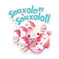 (2 Pack) Axolotl Cute Snack Magnets - Kawaii Axolotl Decor - 5" On Longest Side - for Cars, Fridges, Toolboxes - Made in USA - MAG7786