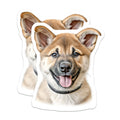 (2 Pack) Cute Puppy Face Magnets - Happy Dog Lover Refrigerator Decor - Pet Owner Kitchen Accent - 5 Inches On Longest Side - Thick Durable Magnet - Made in USA - MAG27133