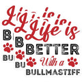(3 Pack) Bullmastiff Decals - Dog Lover - Life is Better with - Car Decal - 3 Inches On Longest Side - Easy Peel & Apply - Made in USA - 3MCS2731