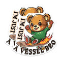 (2 Pack) I'm Just A Vessel Bro Stickers - Cute Bear Skateboard Stickers - Fun Motivational Stickers - 5" On Longest Side - Sticks to Smooth Flat Surfaces - Made in USA - BMCS4340