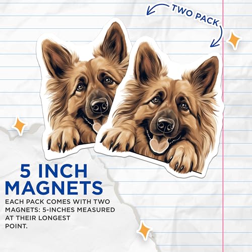 (2 Pack) 5" On Longest Side Magnet - Sticks to Smooth Flat Surfaces - Made in USA - MAG9863