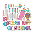 (2 Pack) First Day of School Magnets Magnets - 5" On Longest Side - Made in USA - Sticks to Refrigerators & Metal Surfaces - MAG9120