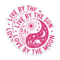 (2 Pack) Live by the Sun Love by the Moon Magnets - Celestial Nature Art - Outdoor Camp Vibes - 5 Inches On Longest Side - Thick Durable Magnet - Made in USA - MAG39270