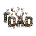(2 Pack) Hunting Dad Magnets - Deer Hunter Father - Camouflage Design Fridge Magnets - 5" On Longest Side - Premium Magnet - for Cars, Refrigerators, Toolboxes, Lockers - Made in USA - MAG15624