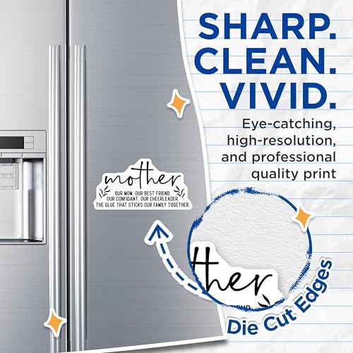 (2 Pack) Mother Magnets - Mother's Day Quote - Family Love Magnet - Mom Quote Decor - Mother Appreciation Magnets - 5" On Longest Side - for Cars, Fridges, Toolboxes - Made in USA - MAG6679