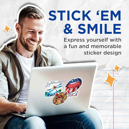 (2 Pack) Lighthearted Joy Stickers - Dragonfly Art Stickers - Inspirational Quote Stickers for Decor and Craft - 5" On Longest Side - Sticks to Any Smooth Flat Surface - Made in USA - BMCS2687