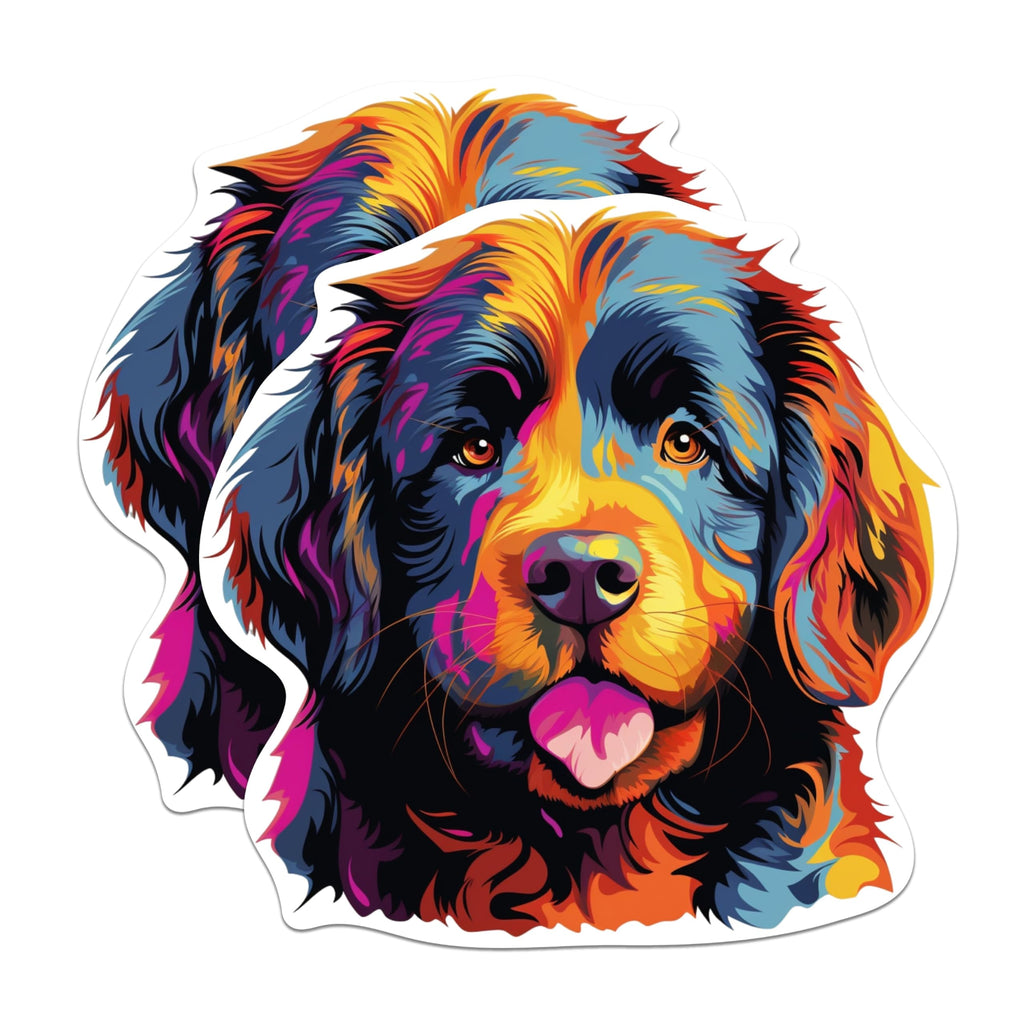 (2 Pack) Newfoundland Dog Breed Magnets - 5 Inches On Longest Side - Choose from Over 100 Dog Breeds - for Cars, Refrigerators, Toolboxes - Made in USA - MAG1905